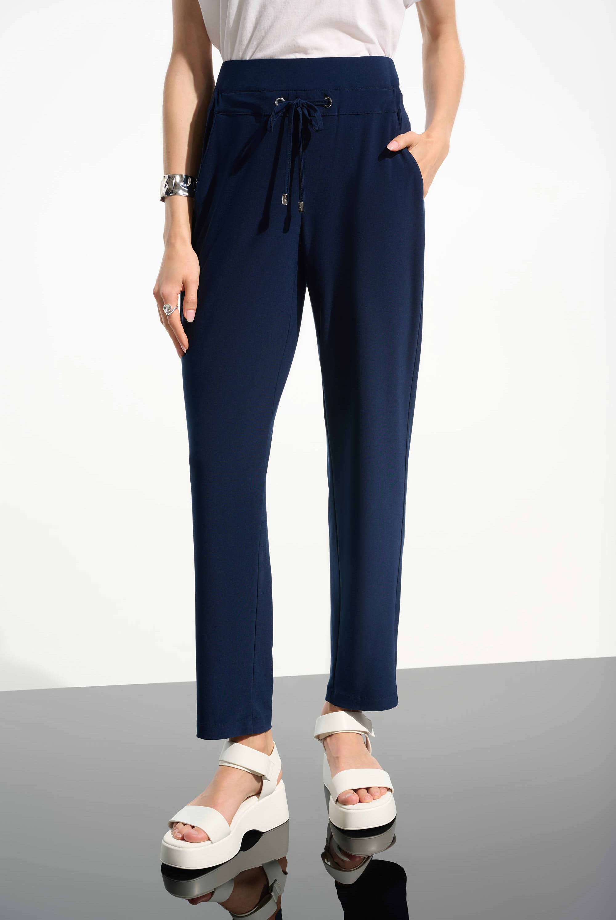 Joseph Ribkoff Silky Knit Pull-On Jogger Pants With Drawstring | Unique Apparel USA