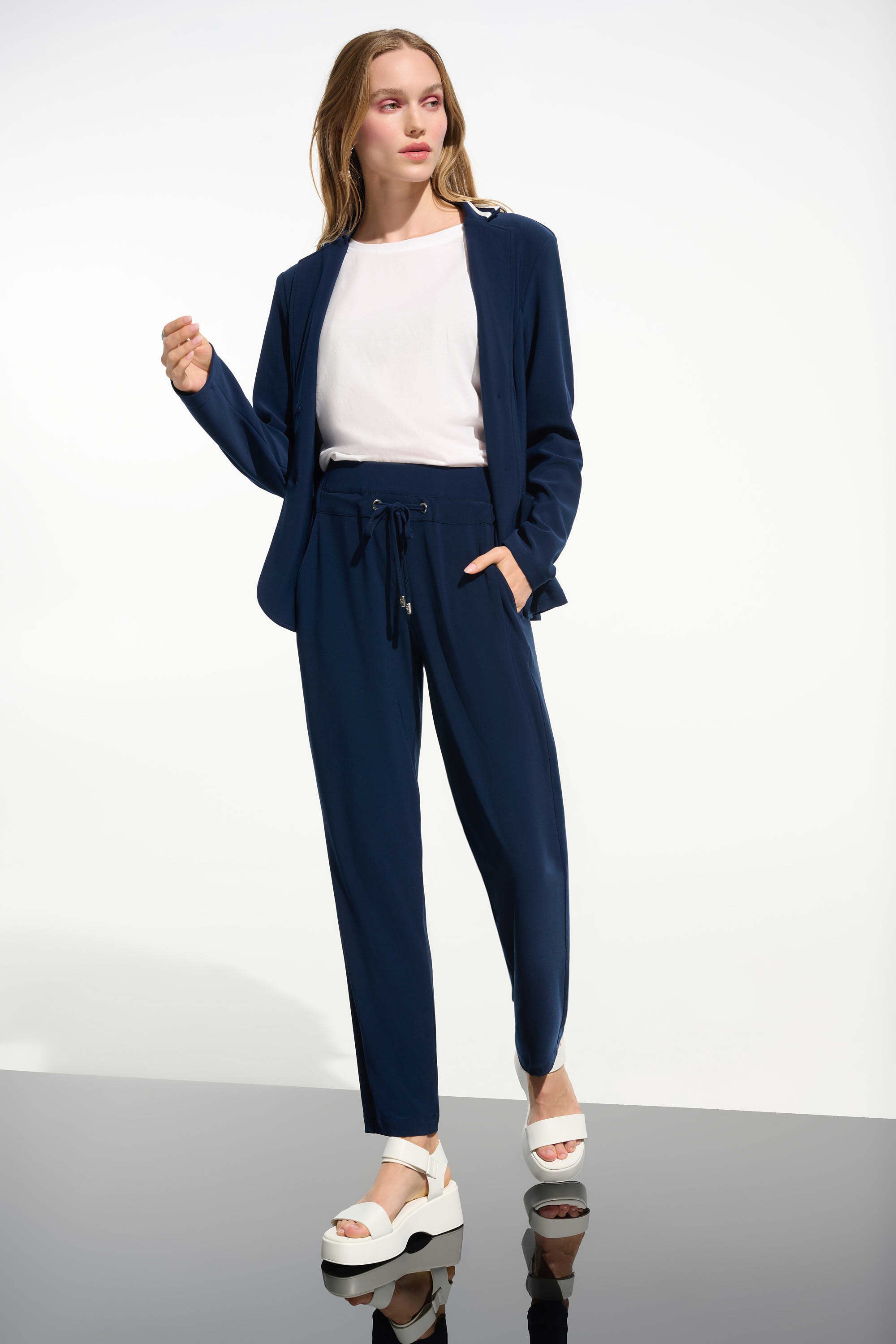 Joseph Ribkoff Silky Knit Pull-On Jogger Pants With Drawstring-261626