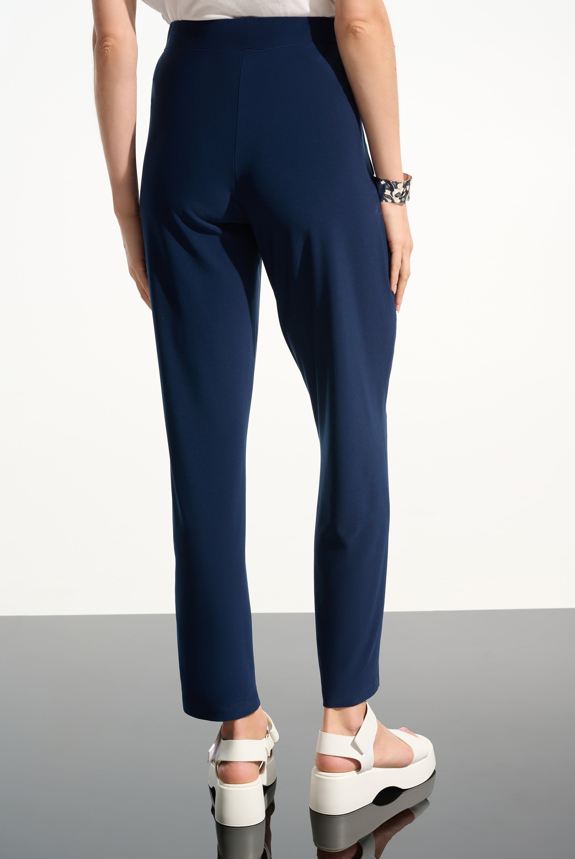 Silky Knit Pull-On Jogger Pants With Drawstring