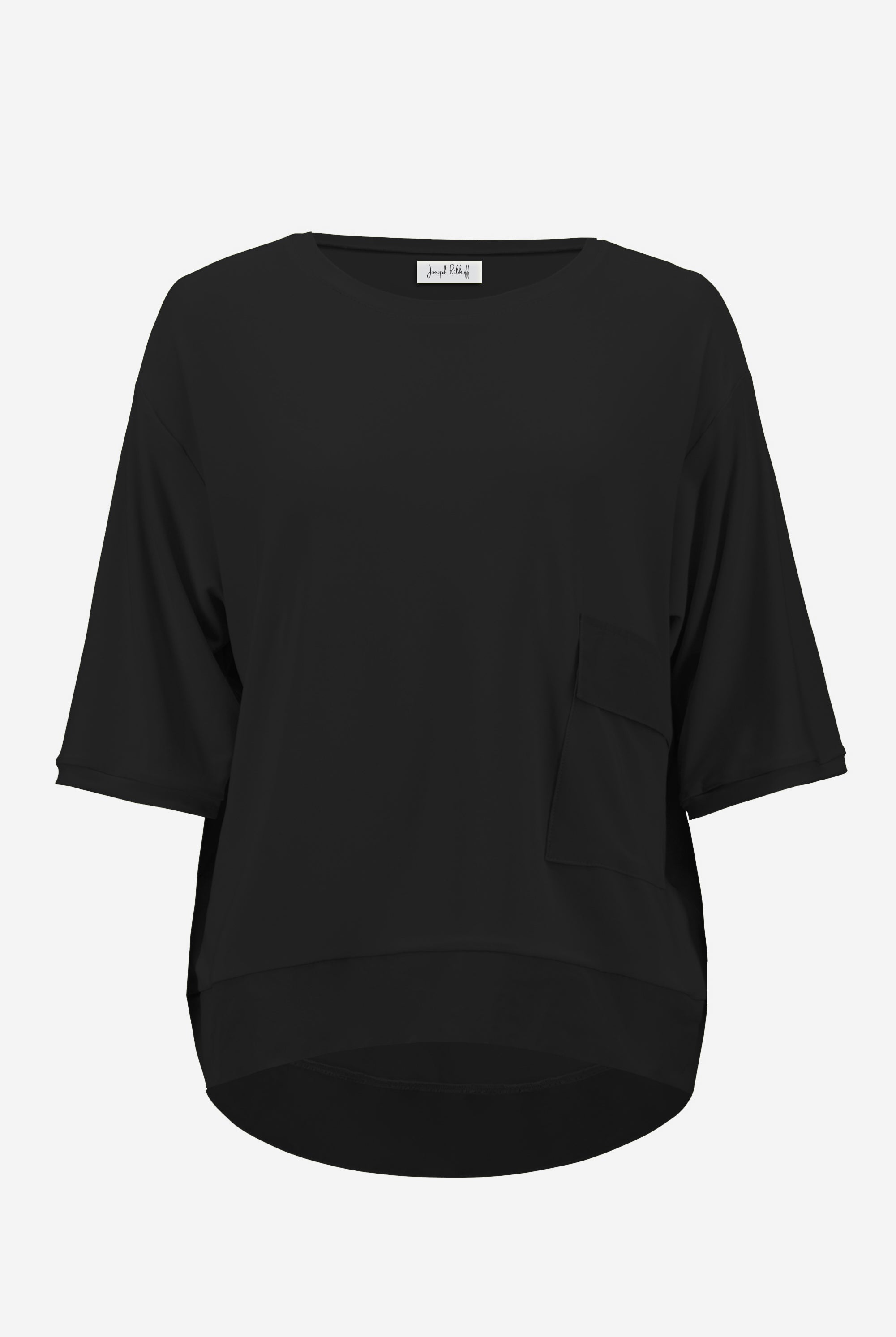 Silky Knit And Memory Boxy Tunic With Pocket Detail