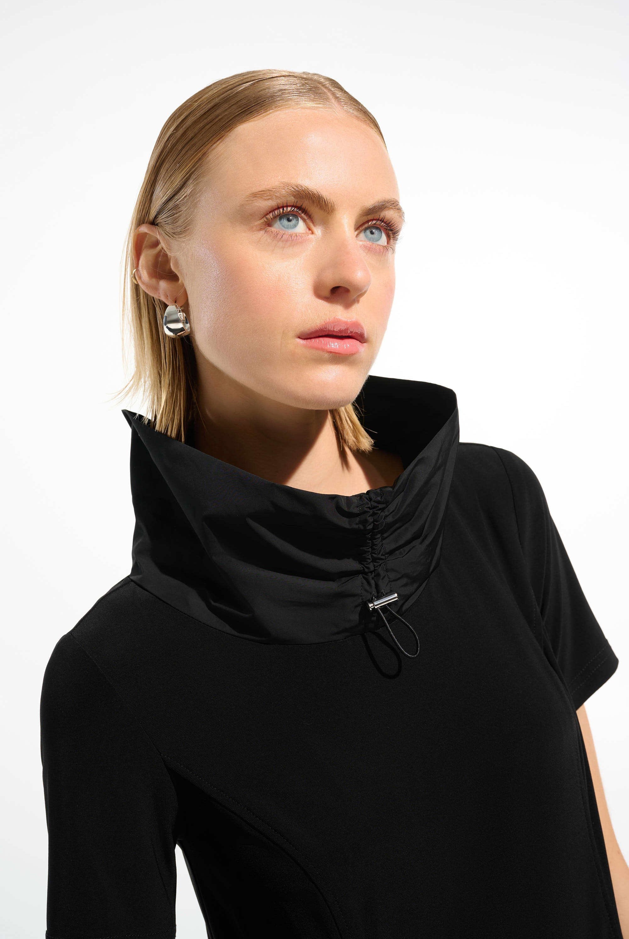 Joseph Ribkoff Cocoon Dress With Memory Funnel Collar | Unique Apparel USA