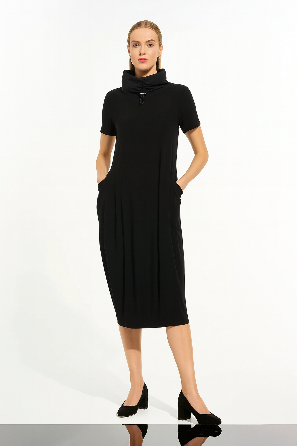 Joseph Ribkoff Cocoon Dress With Memory Funnel Collar-261633