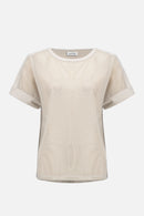 Joseph Ribkoff Silky Knit and Mesh Straight Top-261642