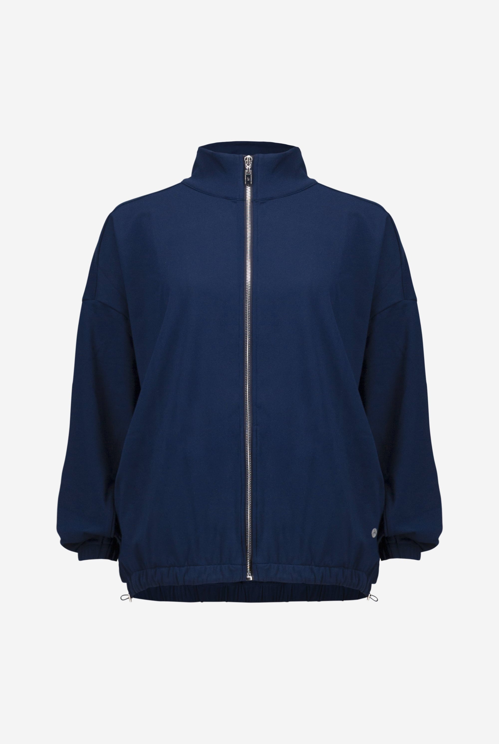 Stretch Nylon Boxy Mock Neck Outdoor Jacket