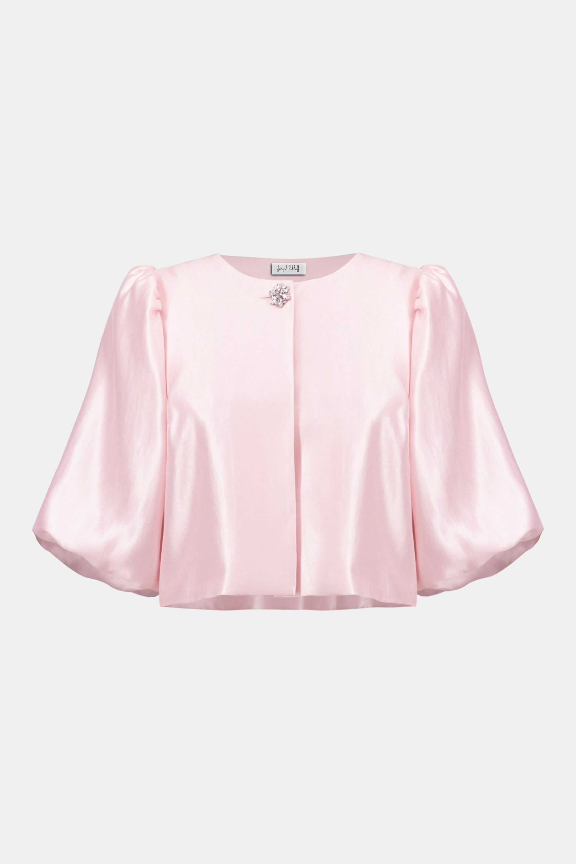 Signature | Shimmer Jacquard Boxy Jacket With Puff Sleeves
