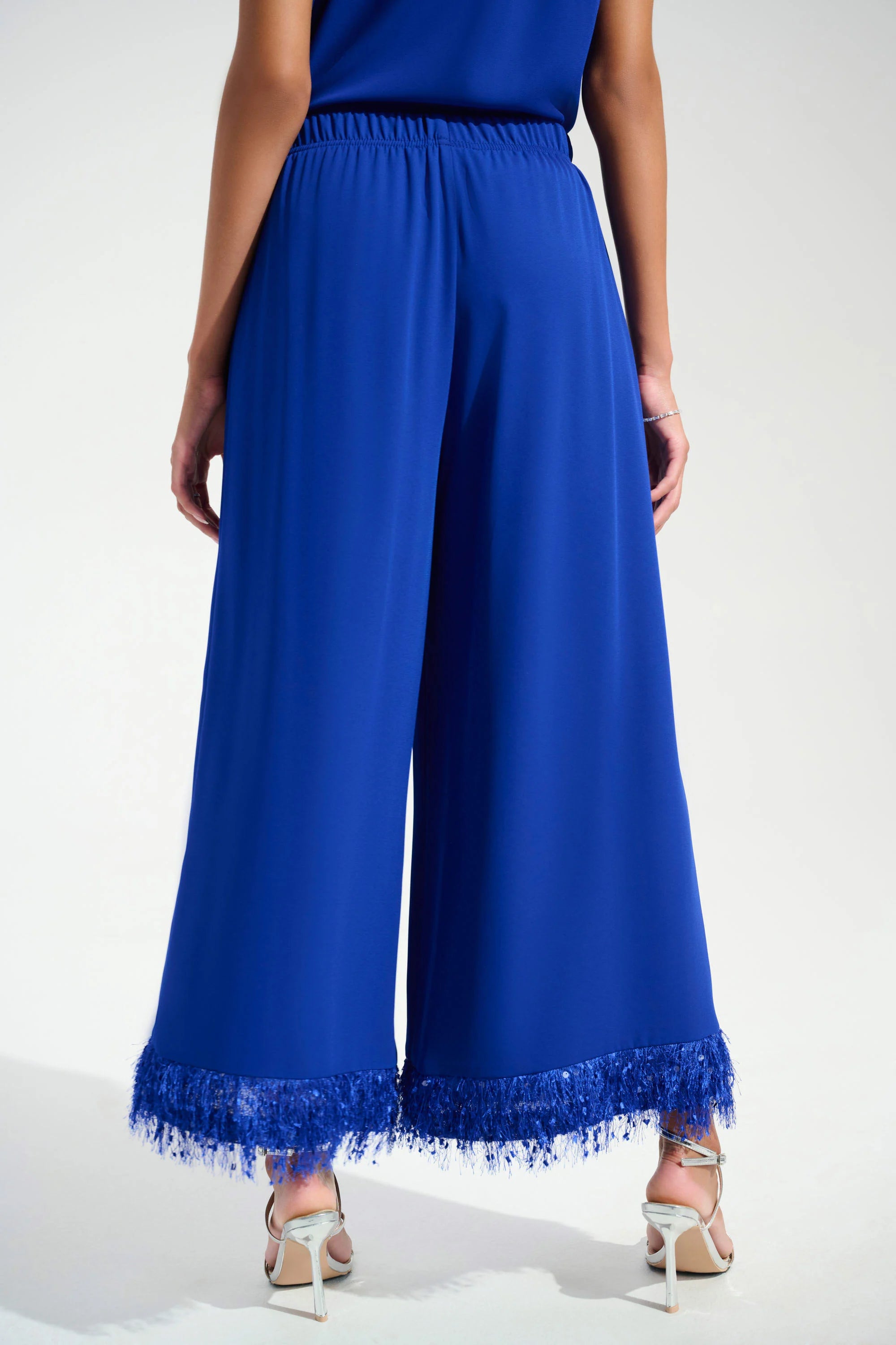 Joseph Ribkoff Signature | Georgette Wide Leg Culotte With Novelty Hem-261716