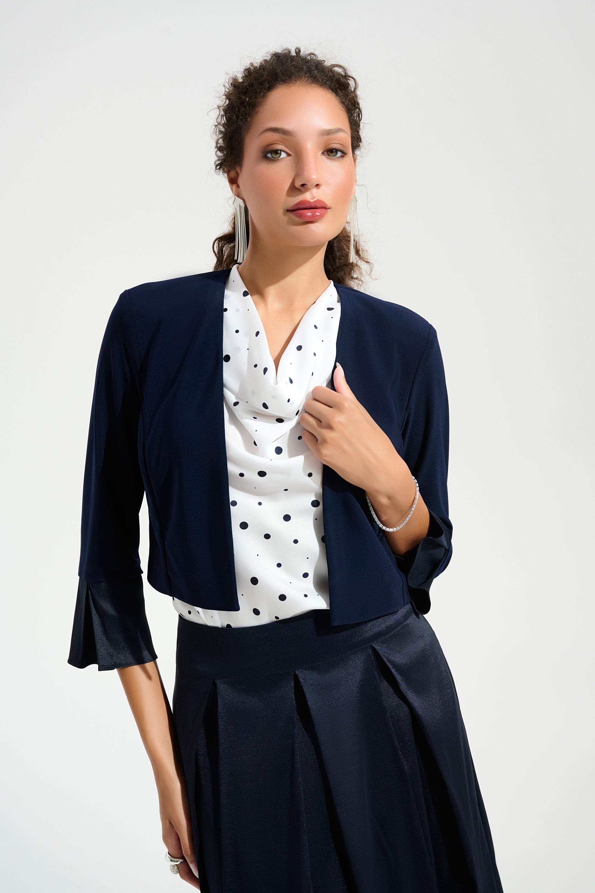 Signature | Silky Knit Cover-Up With Stretch Taffeta Cuffs