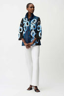 Joseph Ribkoff Satin And Mesh Soutache Jacket With Bell Sleeves-261904