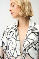 Joseph Ribkoff Suede Abstract Print Swing Jacket-261908