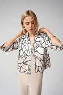 Joseph Ribkoff Suede Abstract Print Swing Jacket-261908