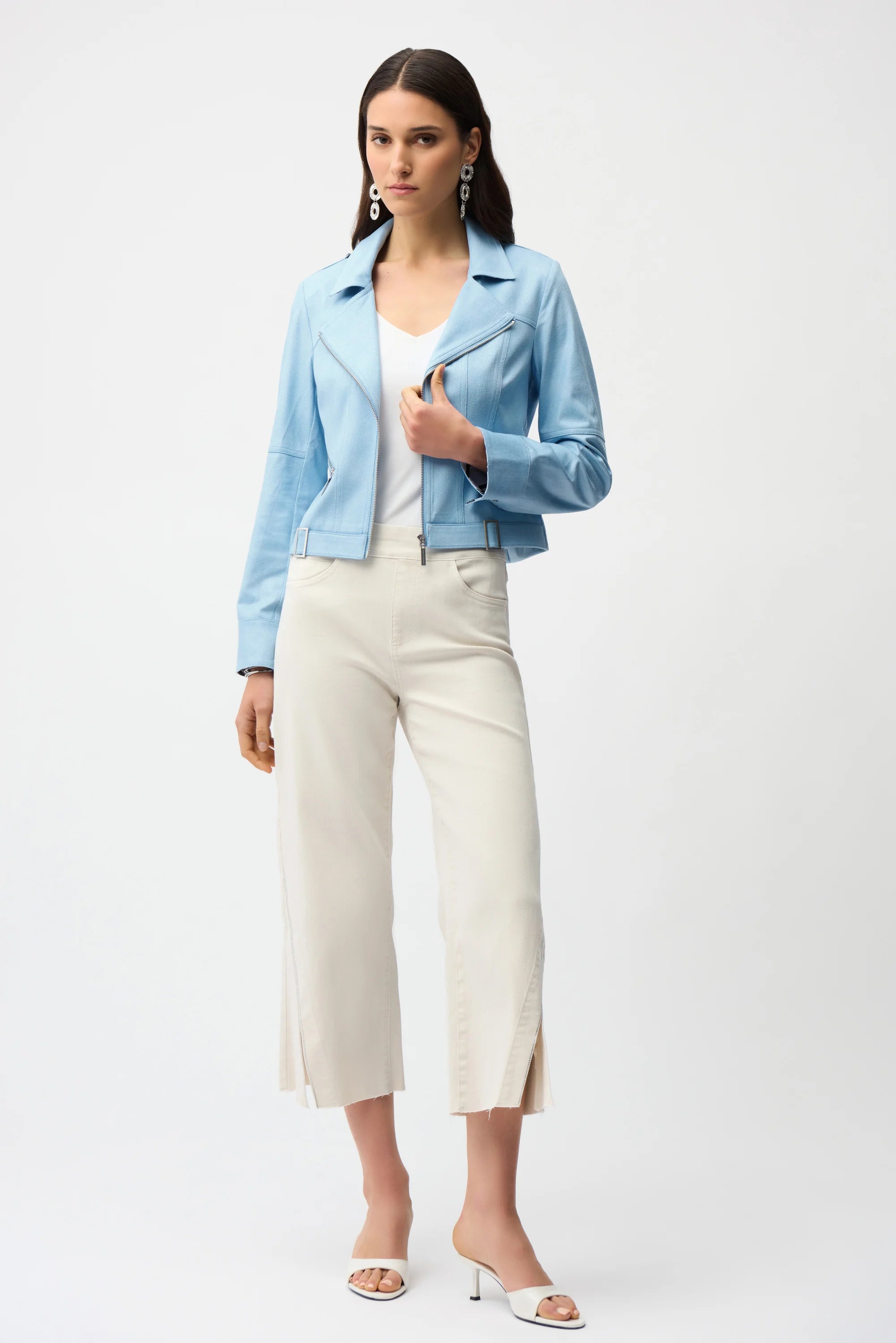 Joseph Ribkoff Foiled Faux Suede Fitted Jacket-261910