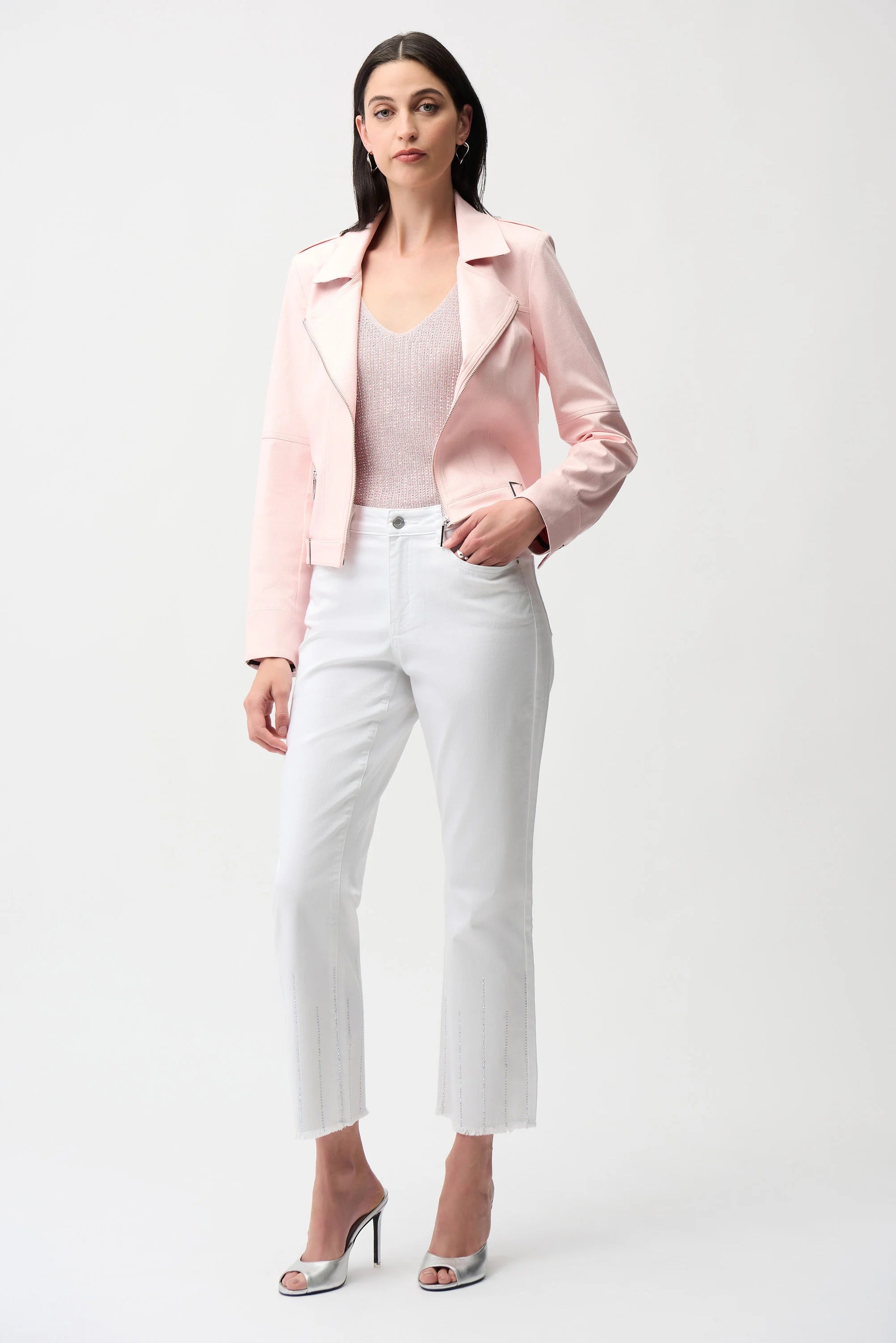 Joseph Ribkoff Foiled Faux Suede Fitted Jacket-261910