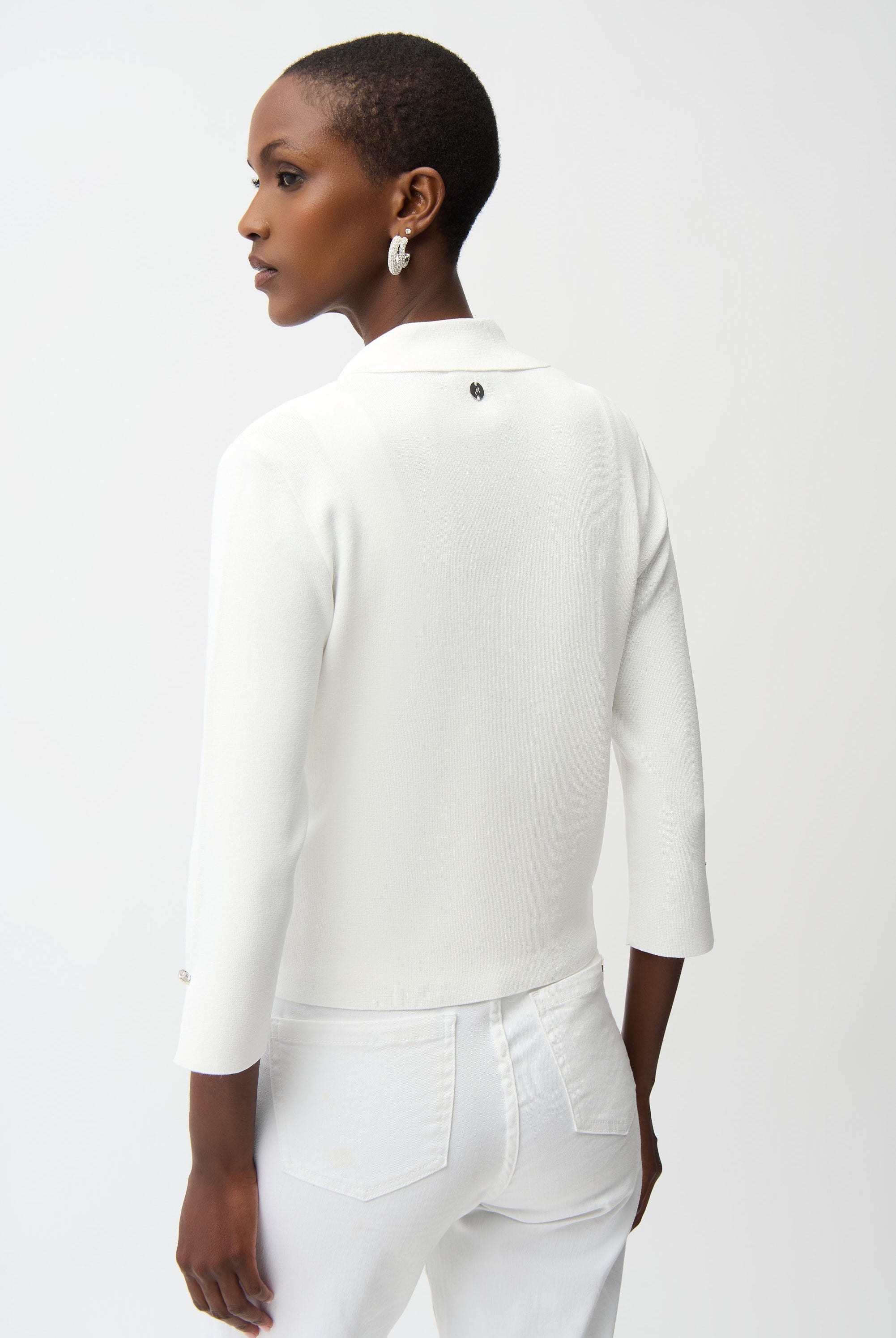 Viscose Blend Open-Front Cardigan