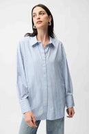 Joseph Ribkoff Tencel Stripe Print Boxy Blouse-261931