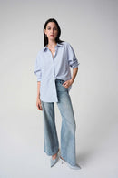 Joseph Ribkoff Tencel Stripe Print Boxy Blouse-261931