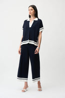 Joseph Ribkoff Viscose Blend Culotte pants With Stripe Detail-261942