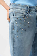 Joseph Ribkoff Slim Leg Jeans With Pearls and Studs-261947