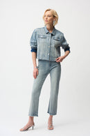 Joseph Ribkoff Denim Jacket With Rhinestones-261958