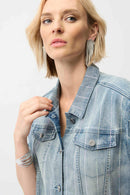 Joseph Ribkoff Denim Jacket With Rhinestones-261958