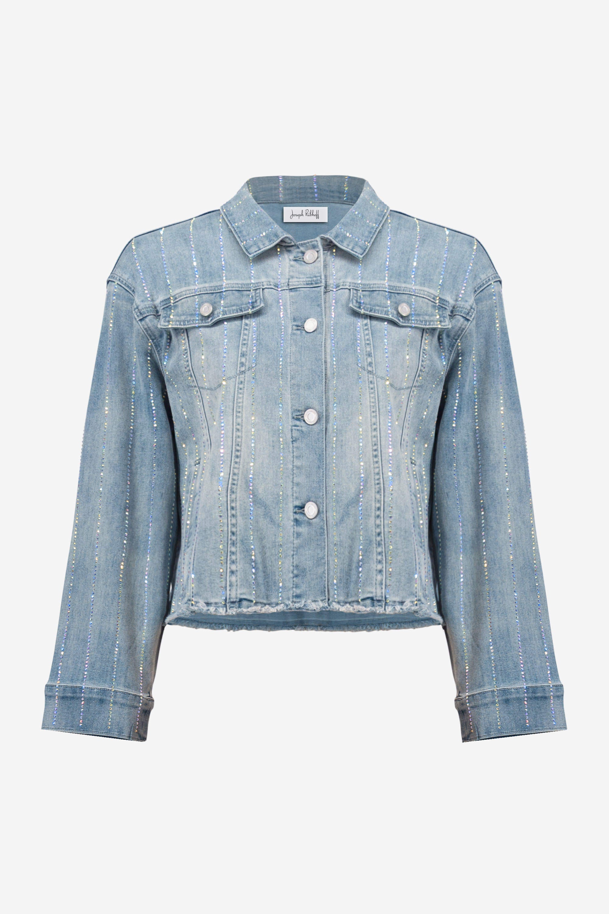 Joseph Ribkoff Denim Jacket With Rhinestones-261958