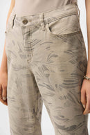 Joseph Ribkoff Metallic Abstract Print Slim Crop Jeans-261959