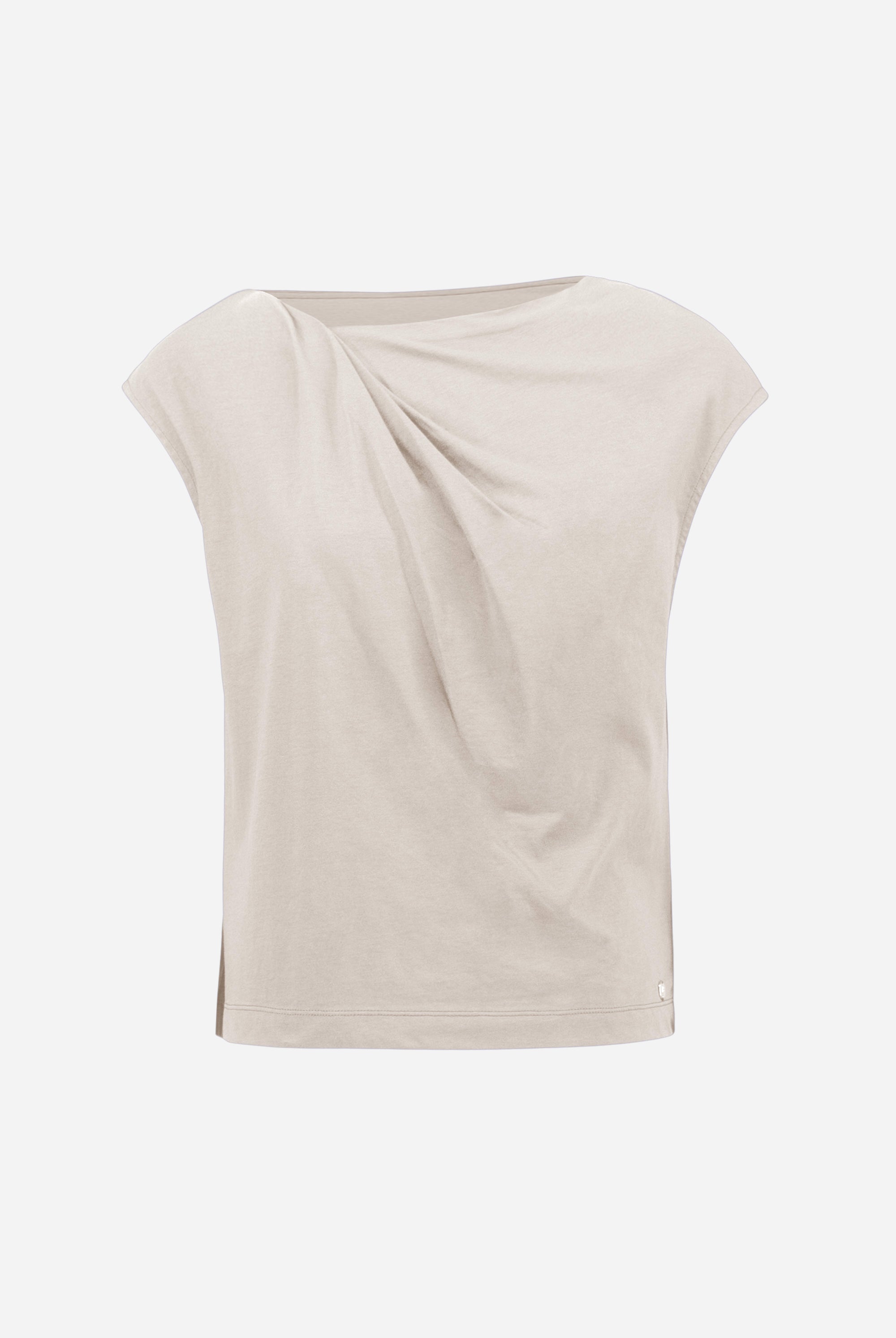 Cotton Top With Asymmetrical Collar