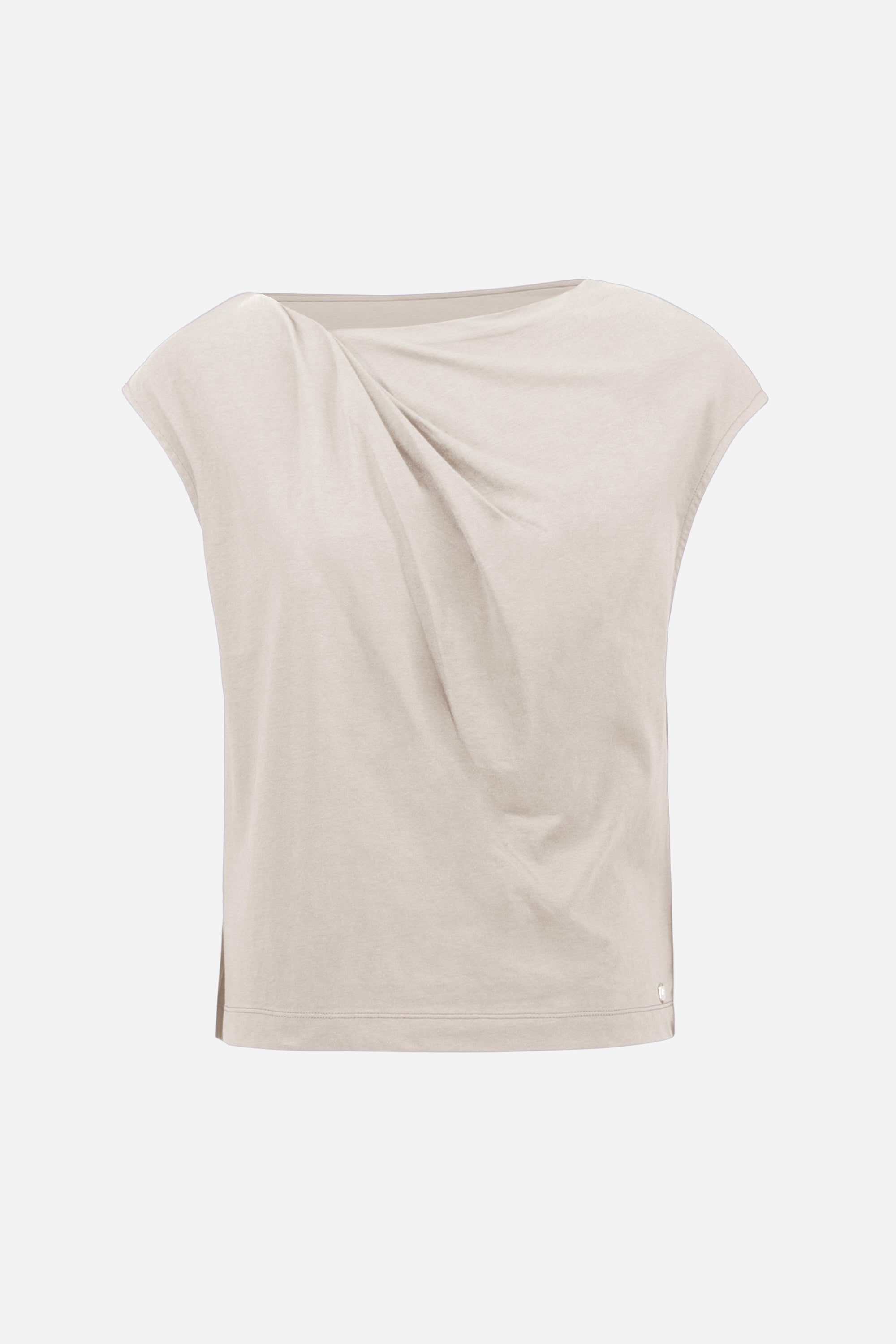 Cotton Top With Asymmetrical Collar
