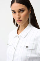 Joseph Ribkoff Denim Jacket With Rhinestones-261973