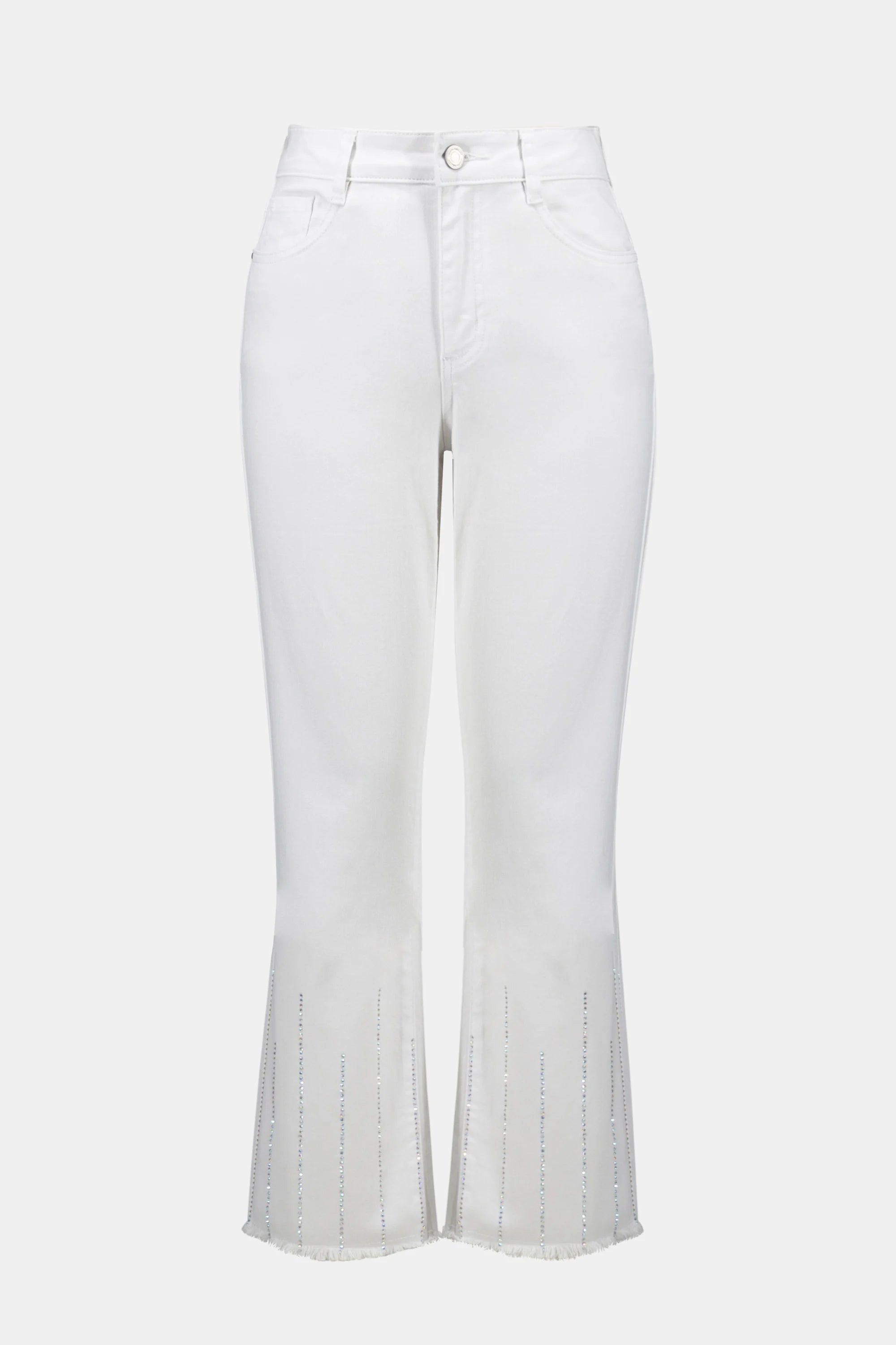 Joseph Ribkoff Straight Crop Jeans With Rhinestones-261945