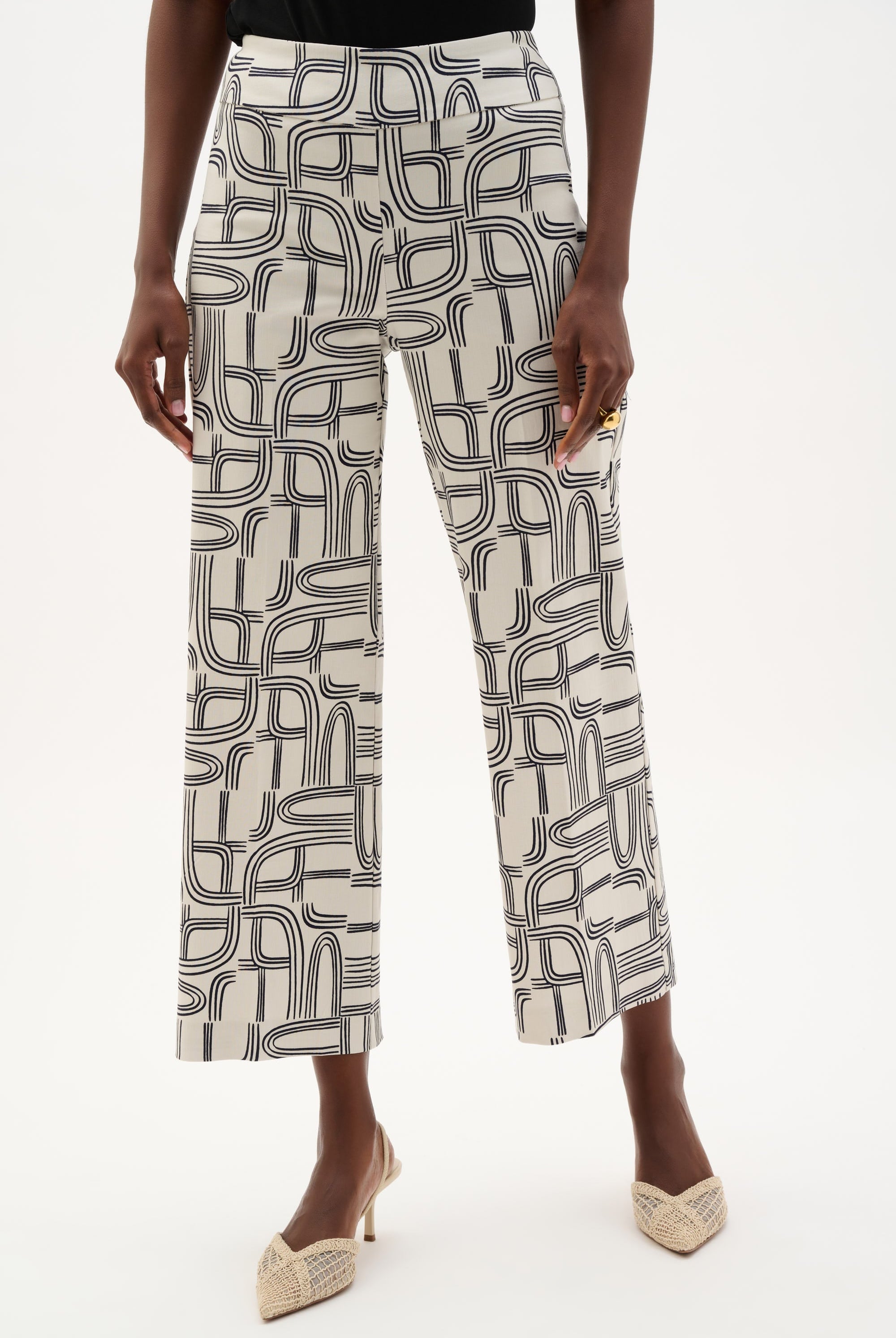 Millennium Geometric Print Wide Leg Pants