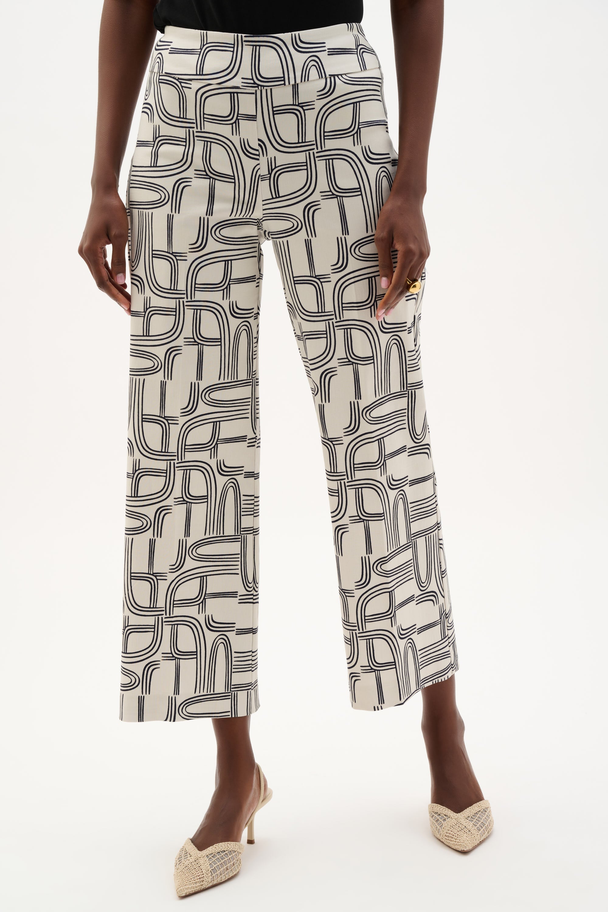 Millennium Geometric Print Wide Leg Pants