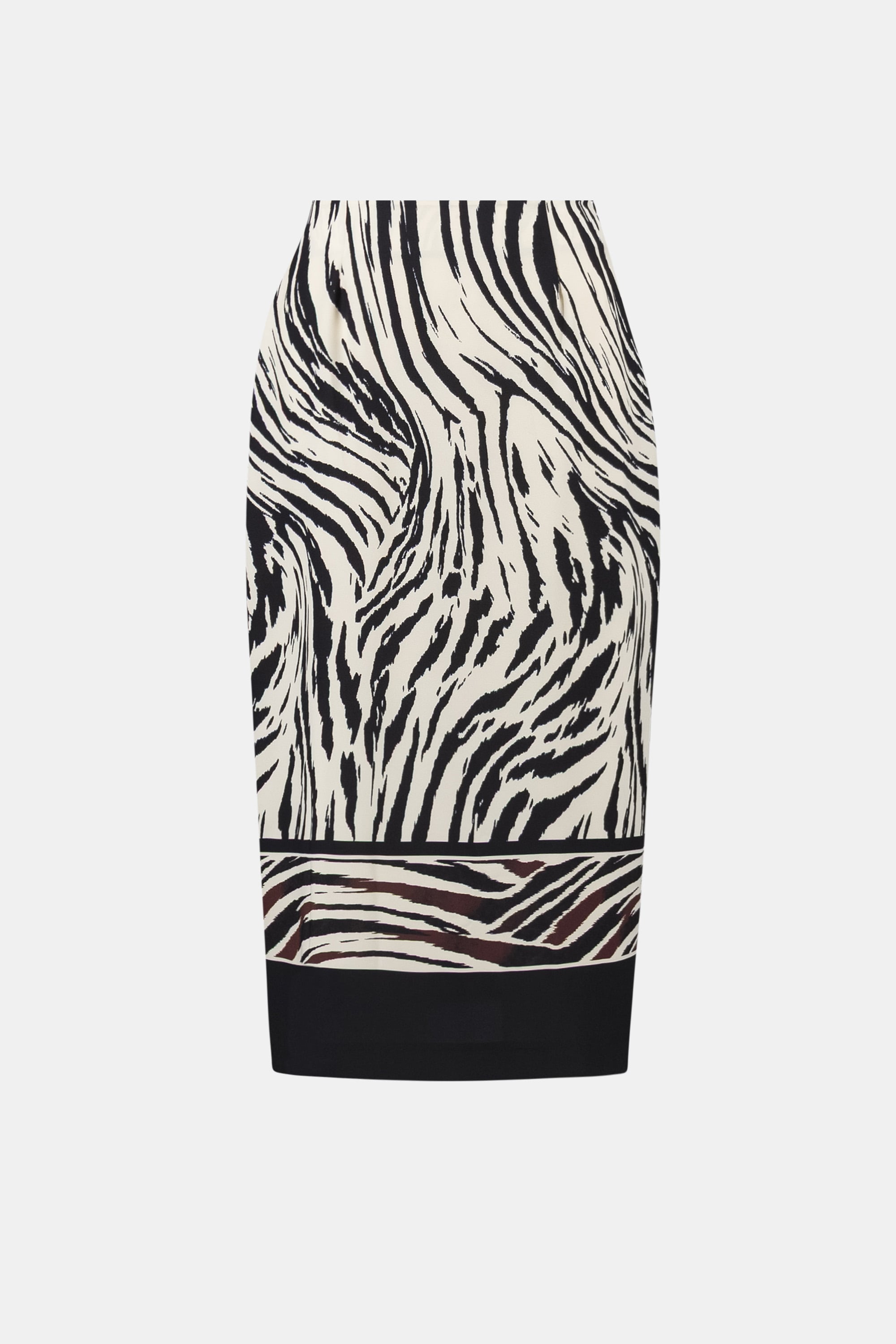 Recycled Woven Animal Print Straight Skirt