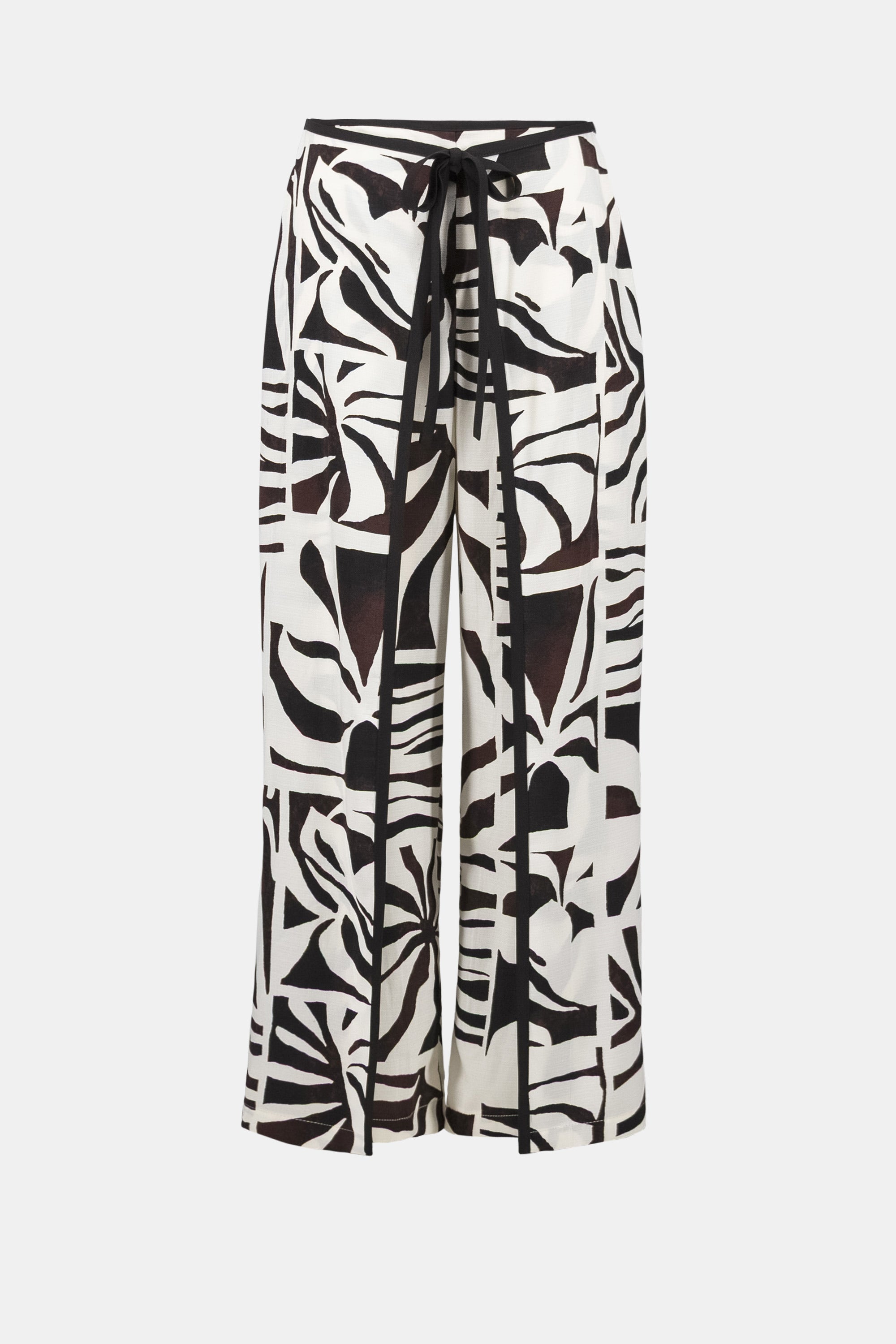 Joseph Ribkoff Woven Gauze Tropical Print Wide Leg Pants-262056