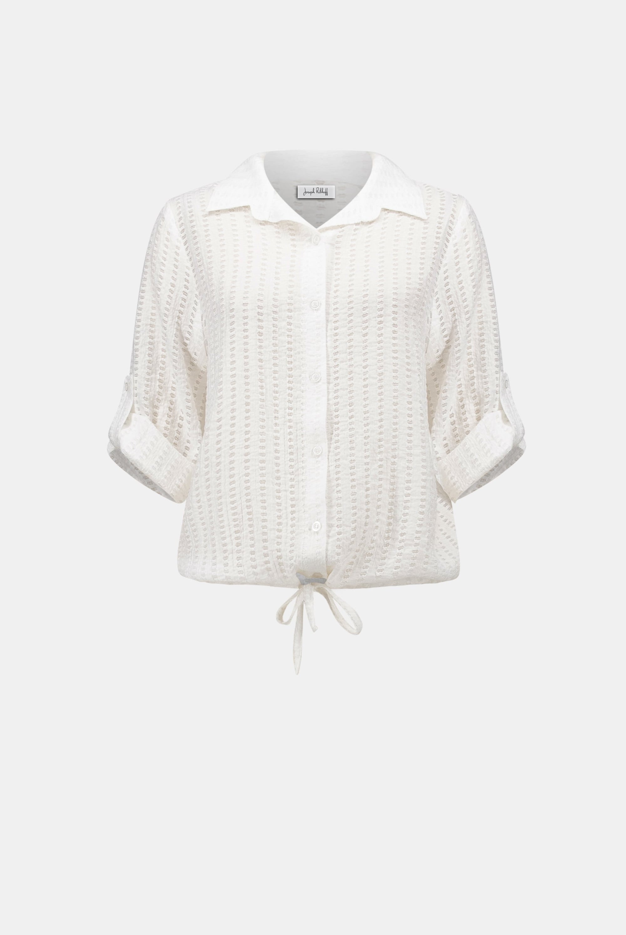 Woven Novelty Cocoon Blouse With Drawstring Hem