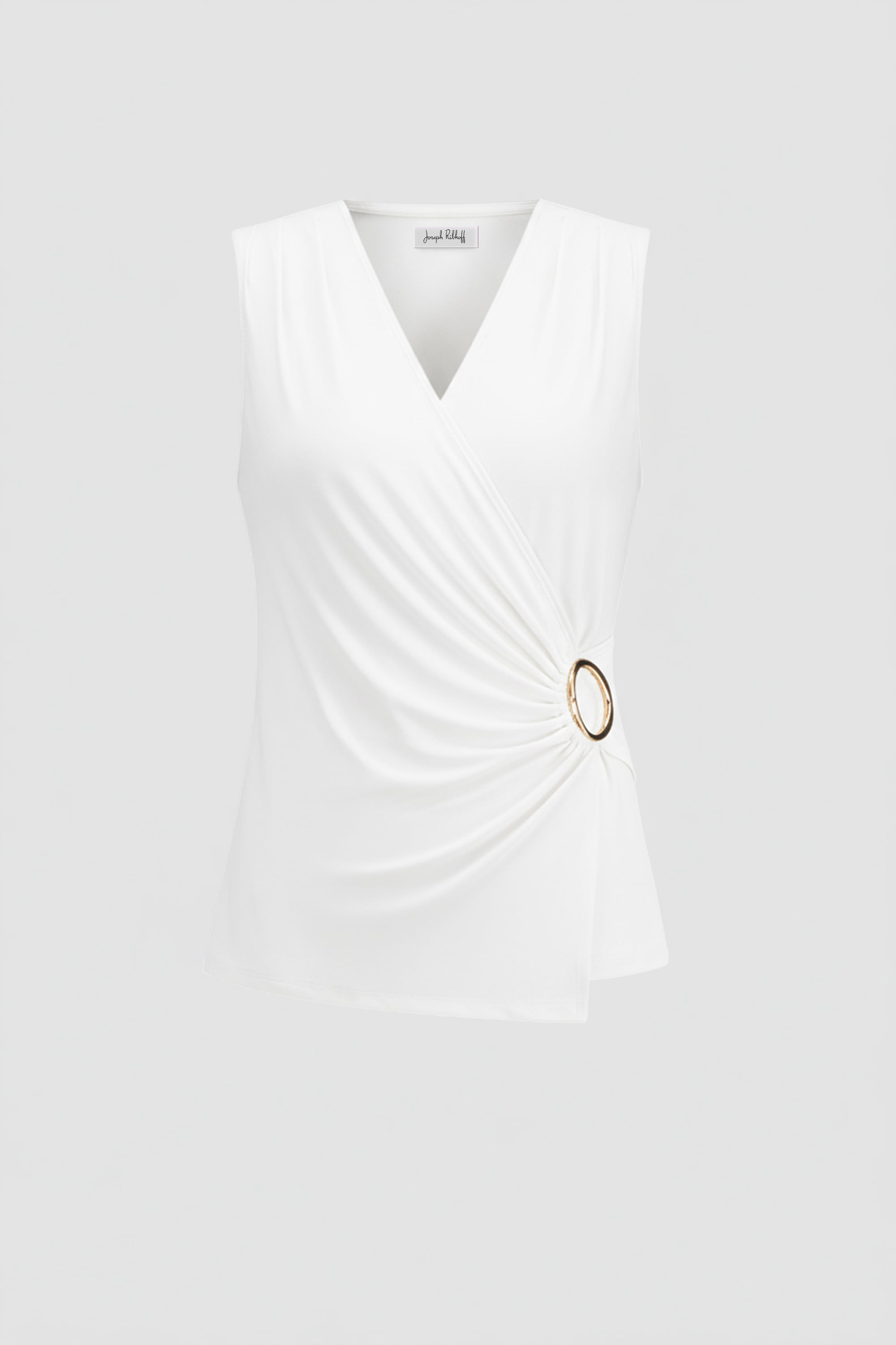 Silky Knit Fitted Wrap Top