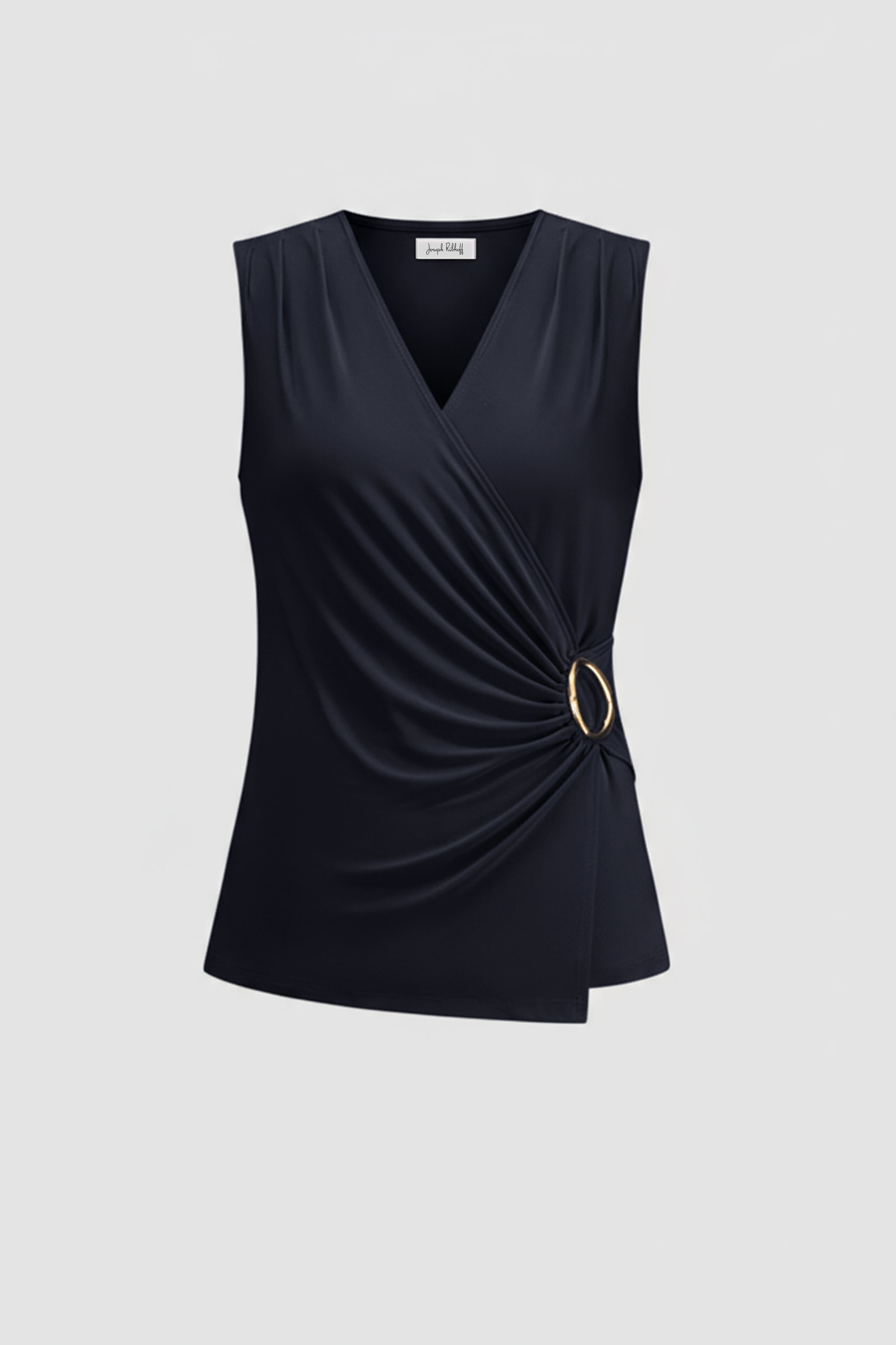 Silky Knit Fitted Wrap Top