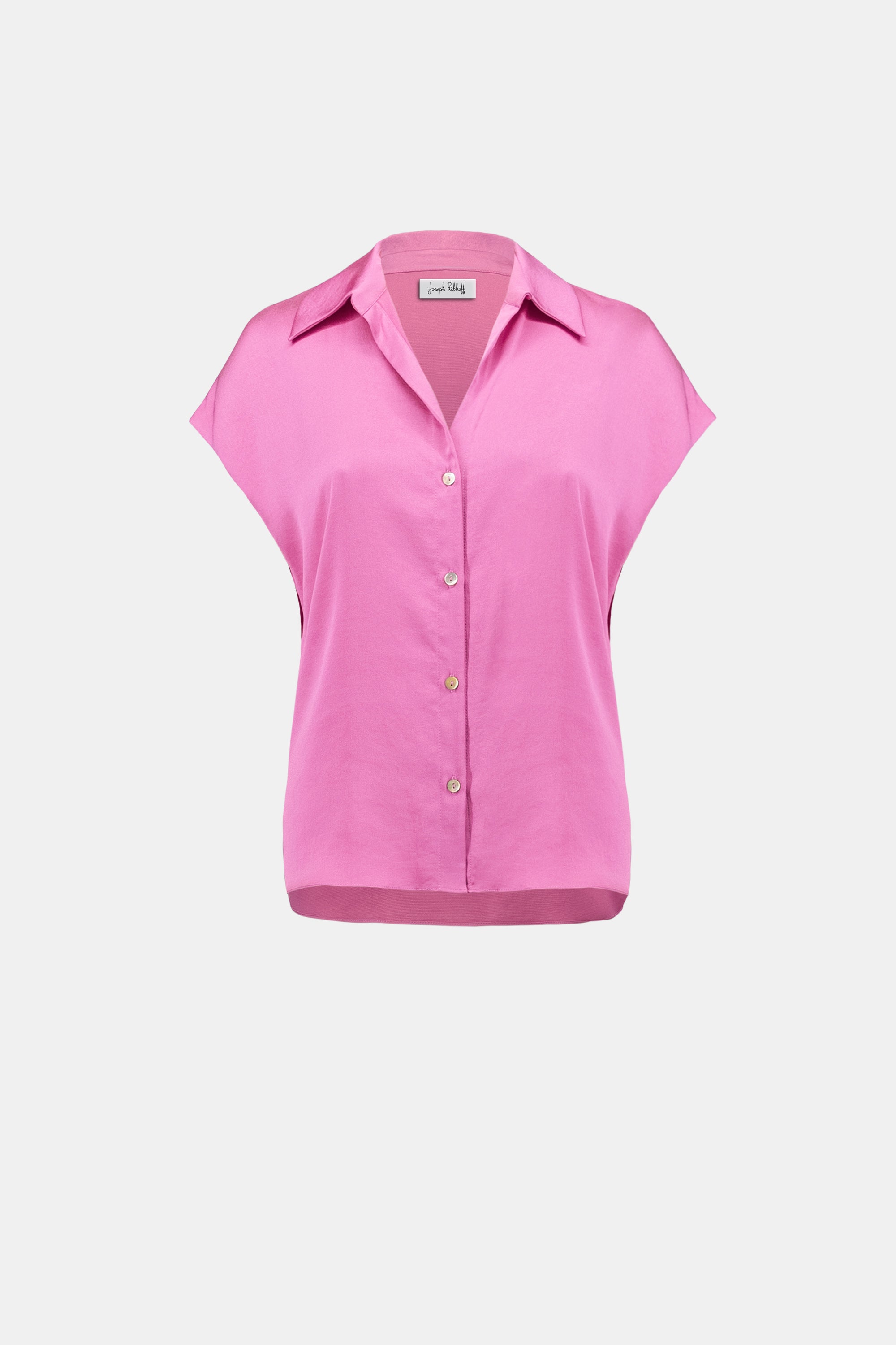 Recycled Satin Blouse With Dolman Sleeves