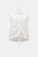 Joseph Ribkoff Bubble Jacquard Straight Top With Cowl Collar-262091