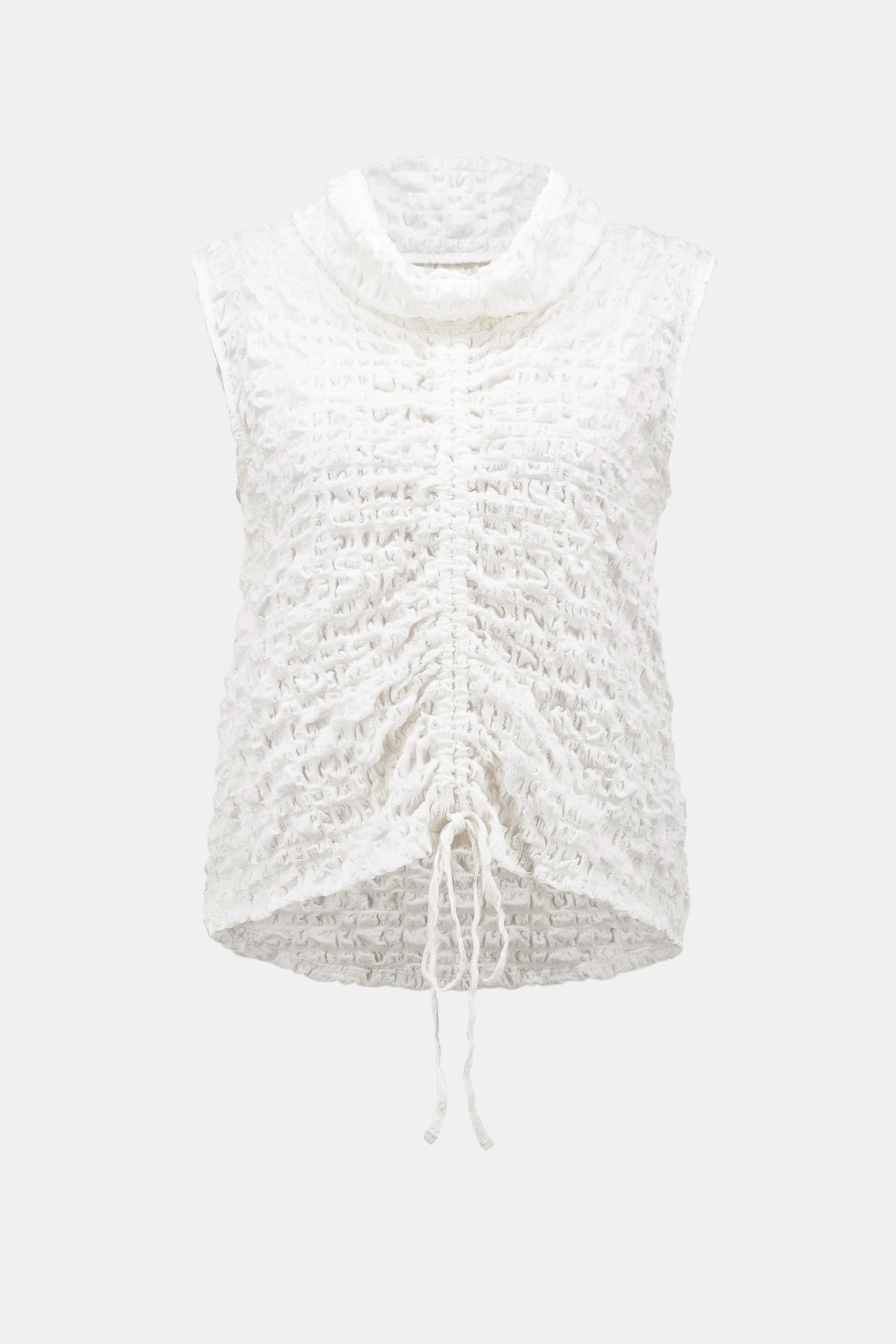 Joseph Ribkoff Bubble Jacquard Straight Top With Cowl Collar-262091