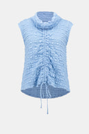 Joseph Ribkoff Bubble Jacquard Straight Top With Cowl Collar-262091