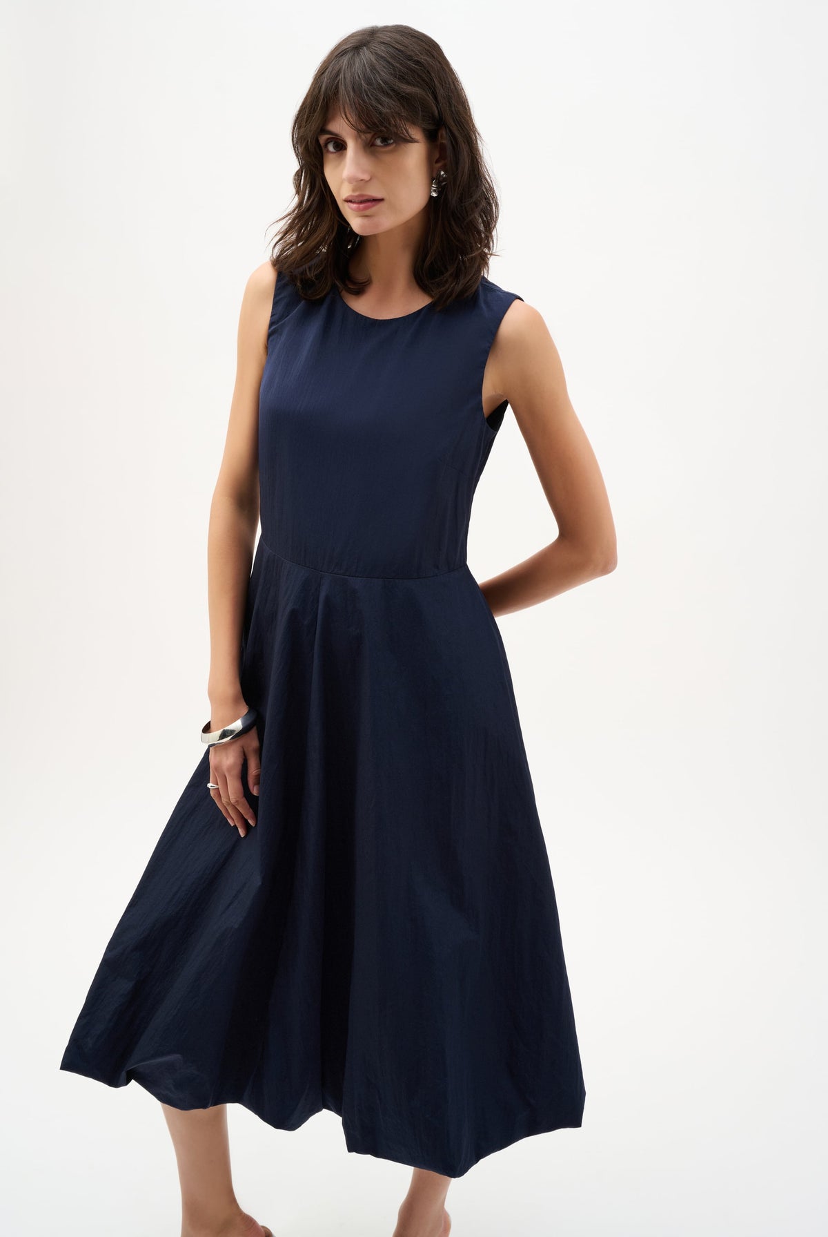 Joseph Ribkoff Woven Parachute A-Line Dress With Bubble Skirt-262115, view 2