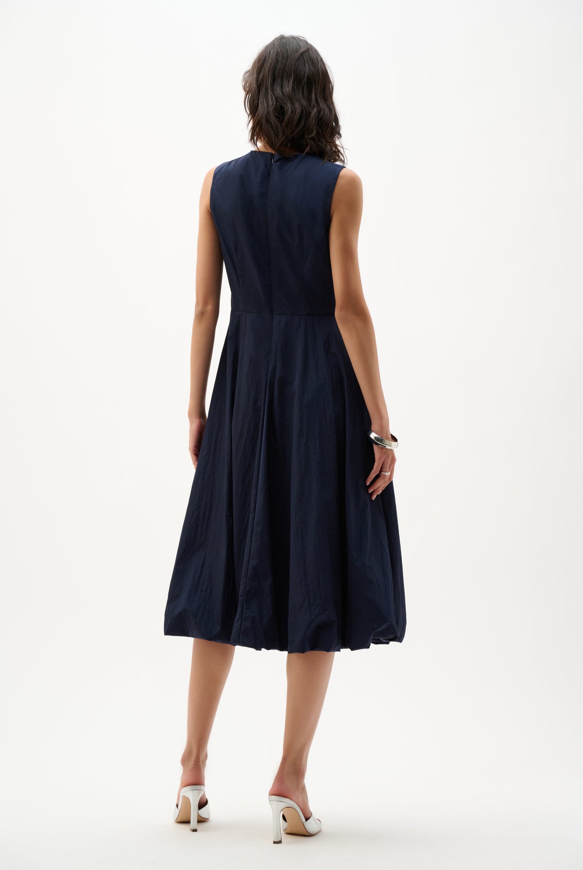 Joseph Ribkoff Woven Parachute A-Line Dress With Bubble Skirt-262115, view 4