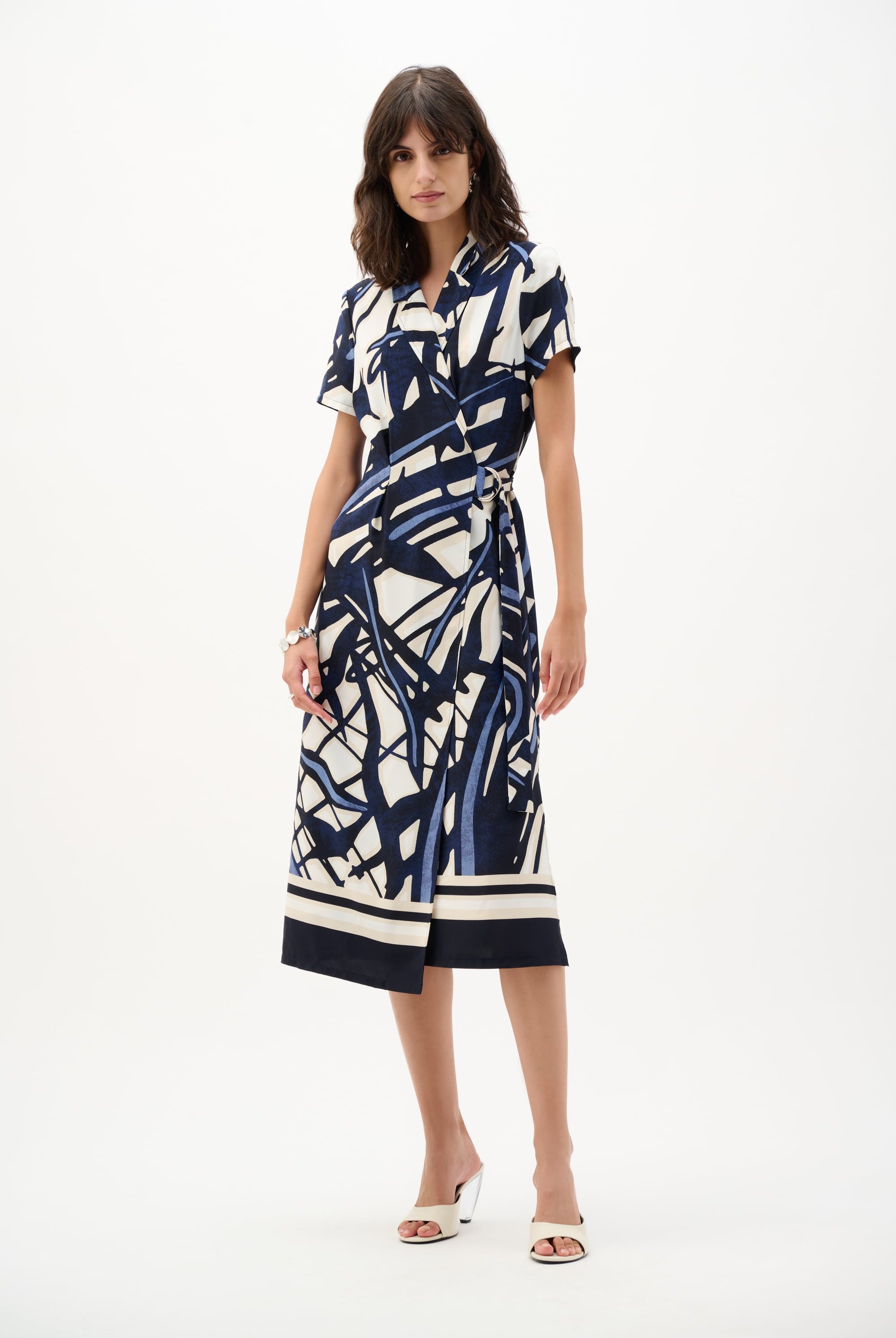 Recycled Woven Abstract Print Shirt Dress