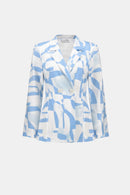 Joseph Ribkoff Silky Knit Geometric Print Straight Blazer-262130