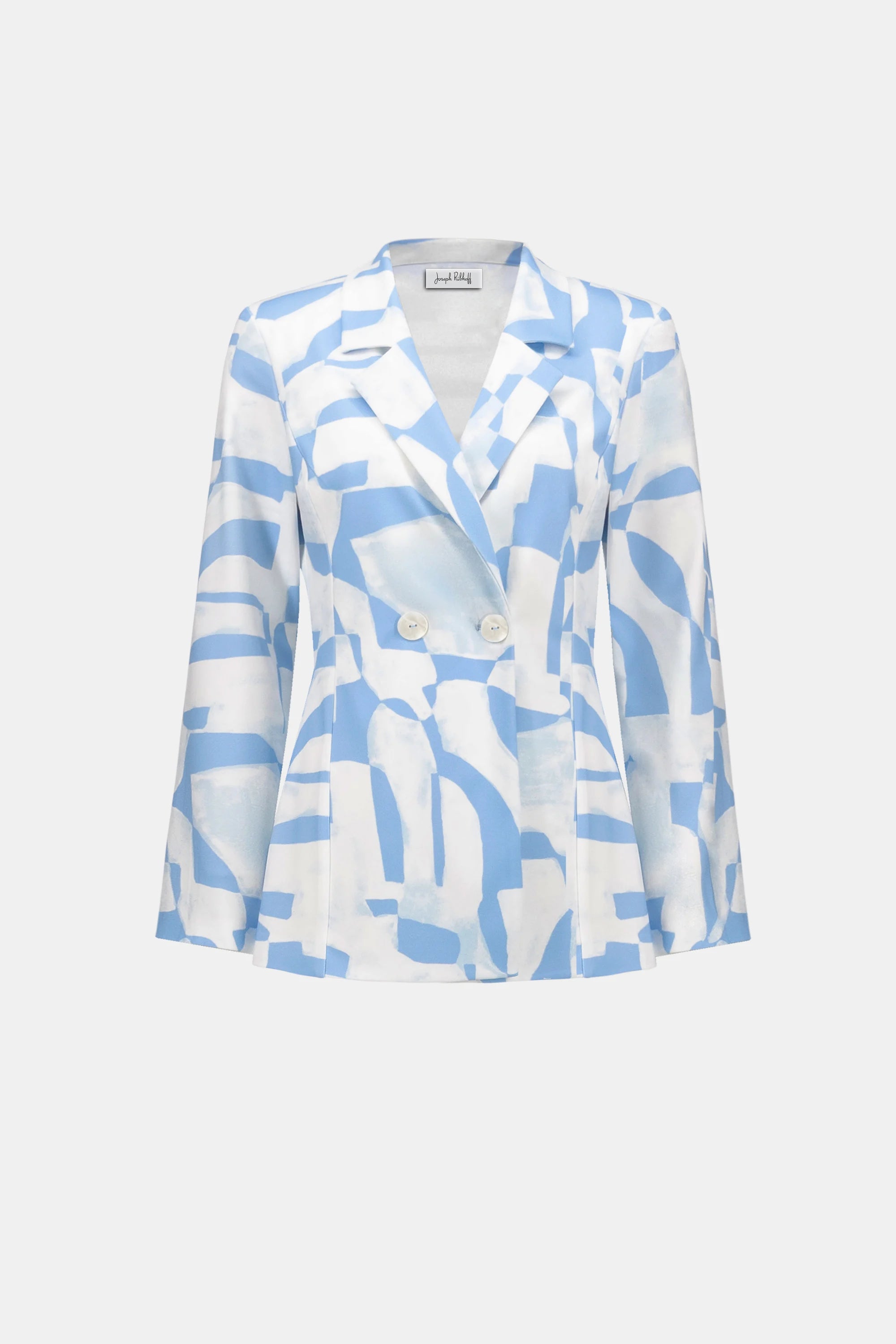 Joseph Ribkoff Silky Knit Geometric Print Straight Blazer-262130