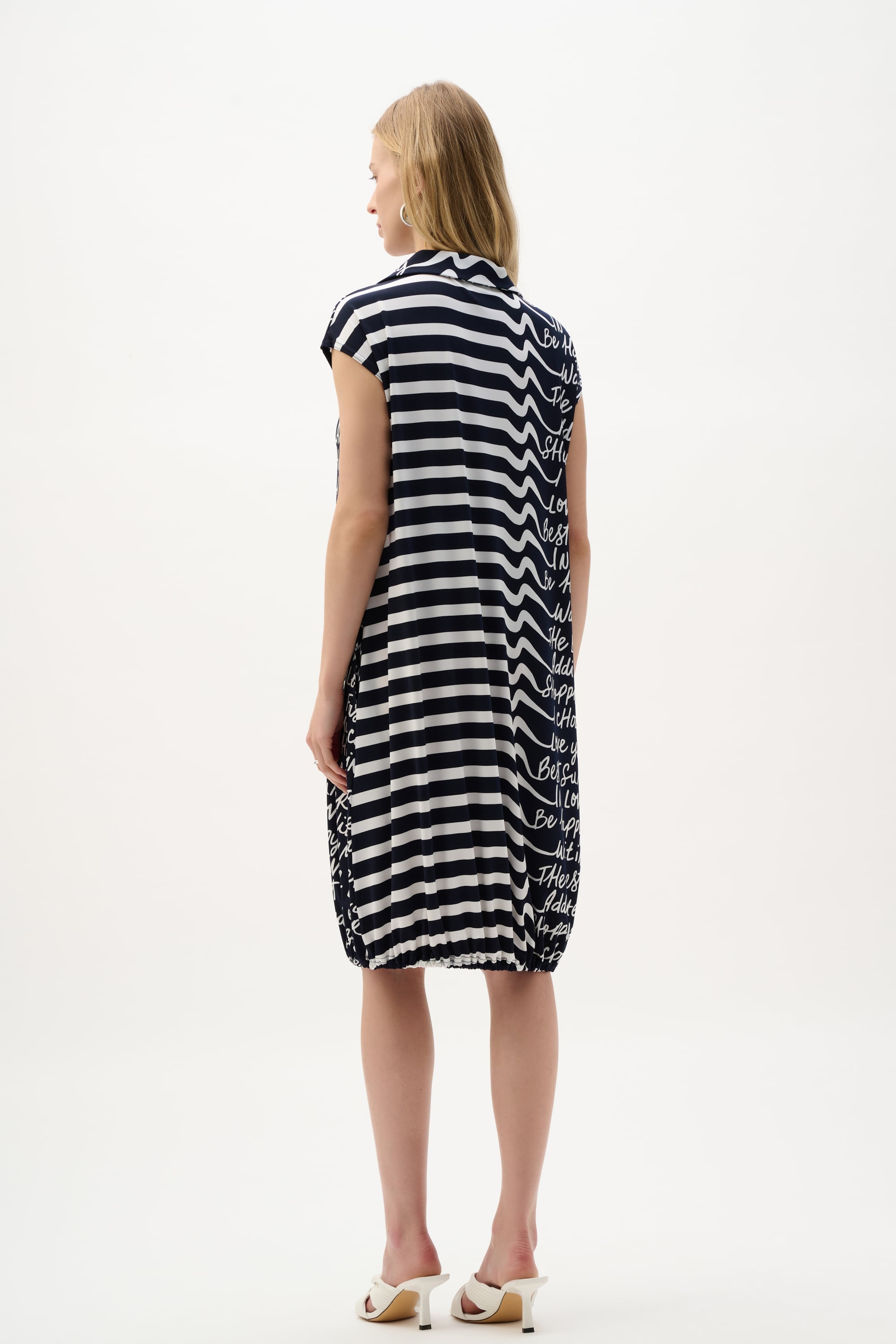 Silky Knit Conversational Print Cocoon Dress
