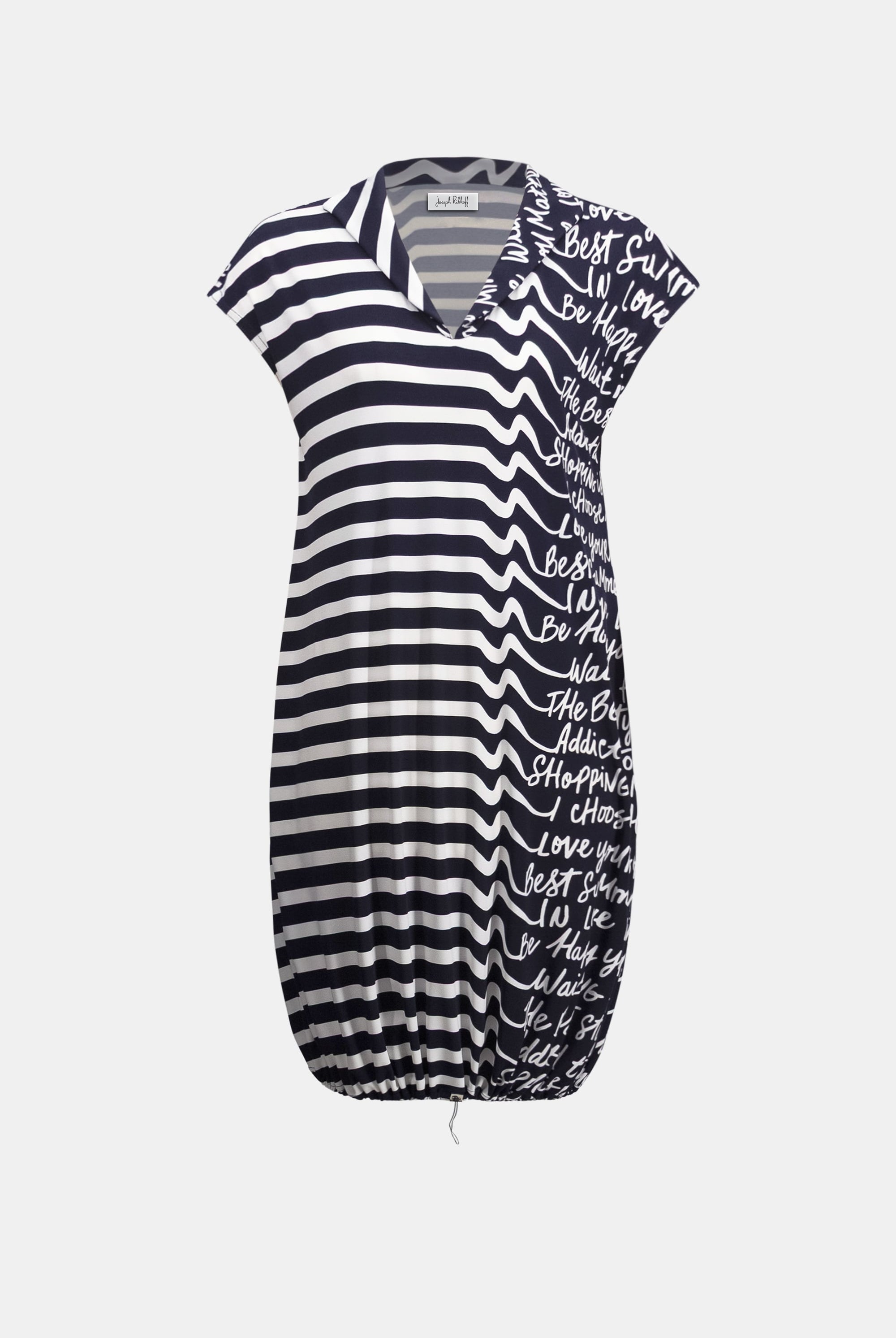 Silky Knit Conversational Print Cocoon Dress