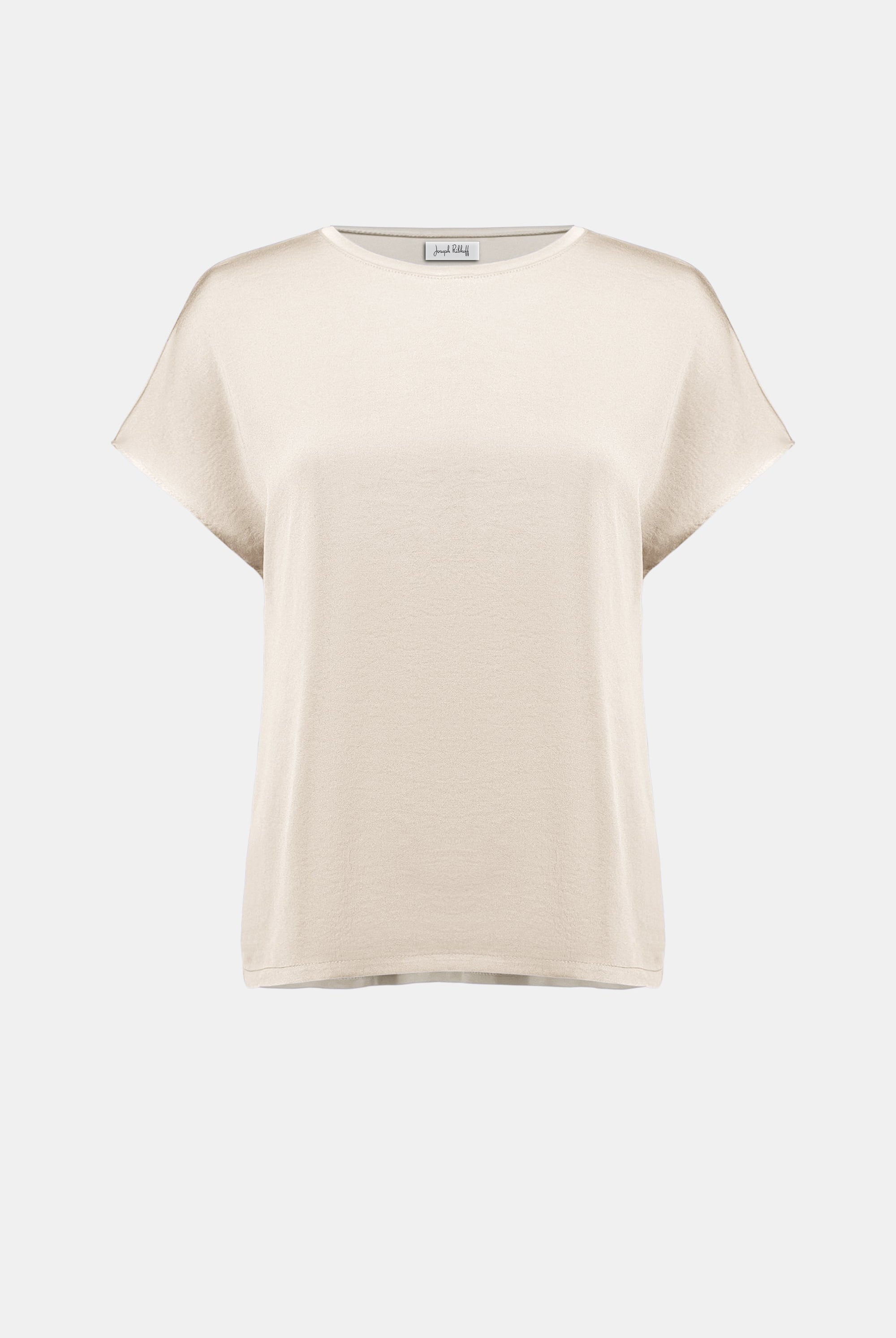 Recycled Satin And Silky Knit Straight Top