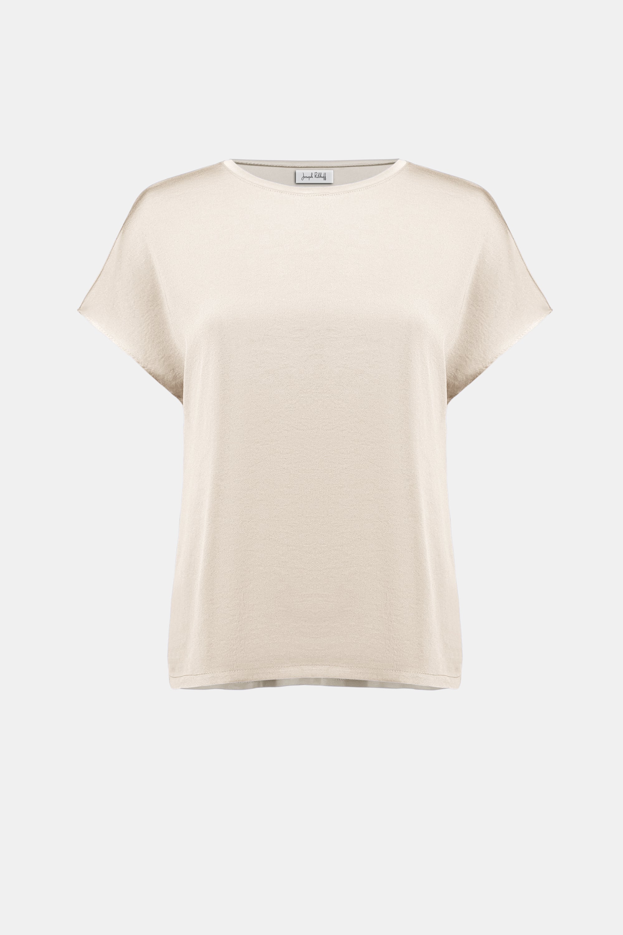 Recycled Satin And Silky Knit Straight Top
