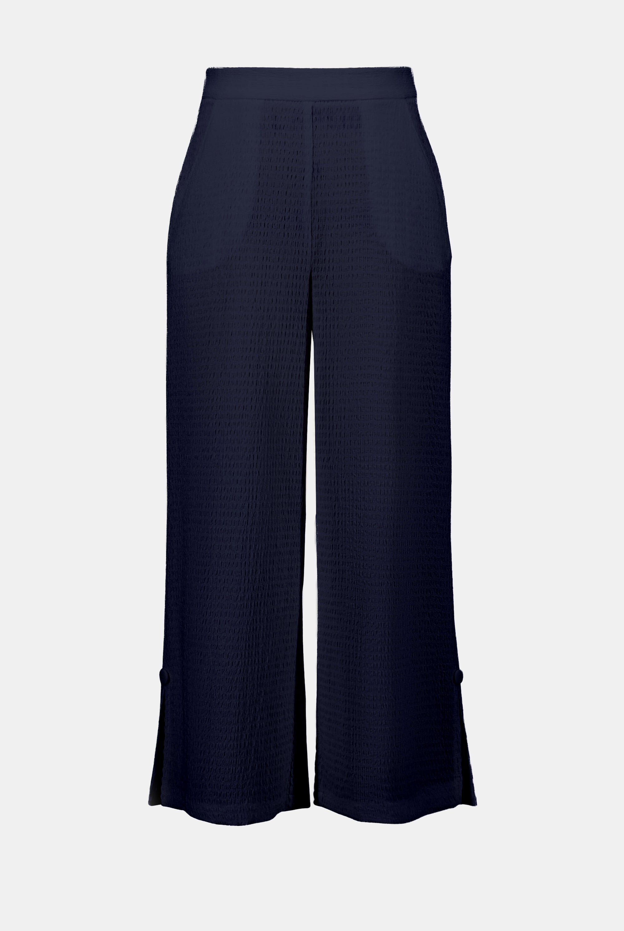 Textured Knit Pull-on Culotte Pants